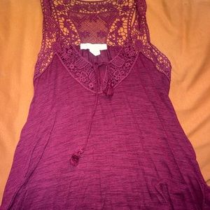 XS Flowy Maroon Top